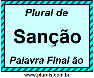 Plural de Sanção