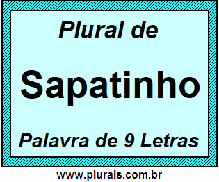 Plural de Sapatinho