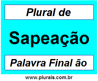 Plural de Sapeação