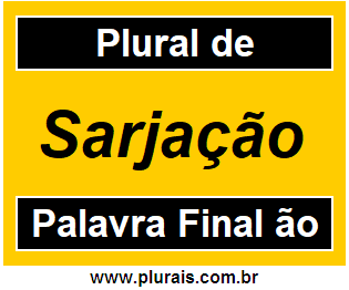 Plural de Sarjação