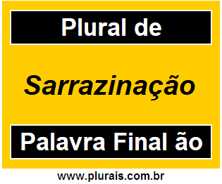 Plural de Sarrazinação