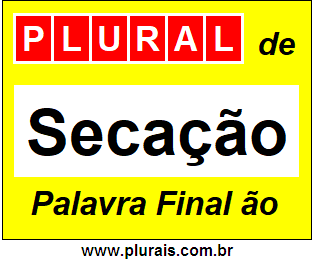 Plural de Secação