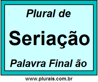 Plural de Seriação