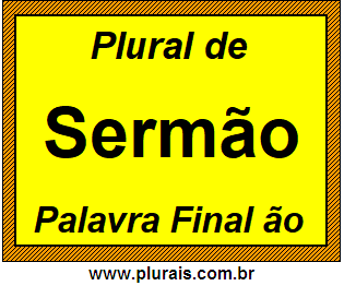 Plural de Sermão