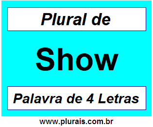 Plural de Show