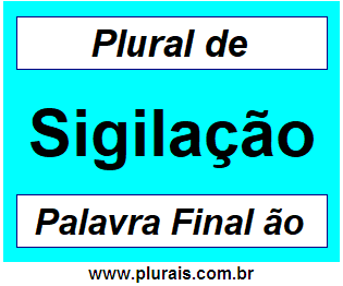 Plural de Sigilação