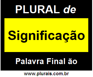 Plural de Significação