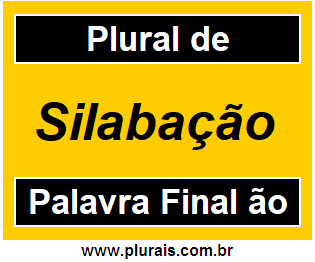 Plural de Silabação