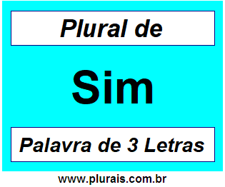 Plural de Sim