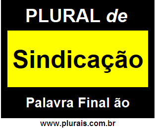 Plural de Sindicação