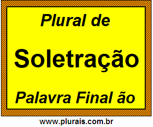 Plural de Soletração