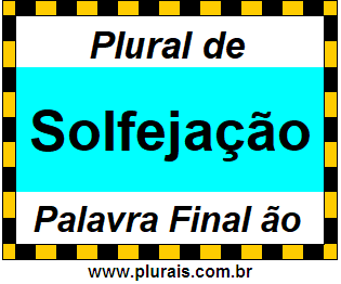 Plural de Solfejação