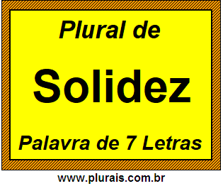 Plural de Solidez