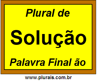 Plural de Solução