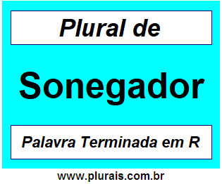 Plural de Sonegador