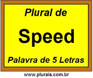Plural de Speed