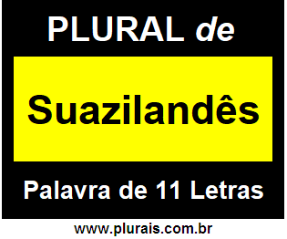 Plural de Suazilandês