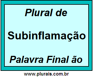 Plural de Subinflamação