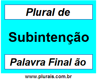 Plural de Subintenção