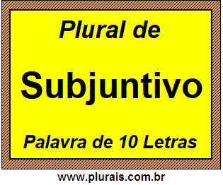 Plural de Subjuntivo