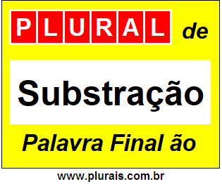 Plural de Substração