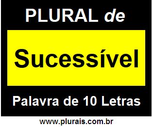 Plural de Sucessível