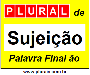 Plural de Sujeição