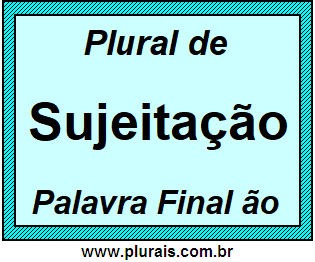 Plural de Sujeitação