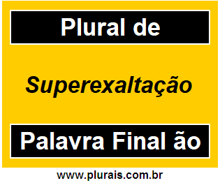 Plural de Superexaltação