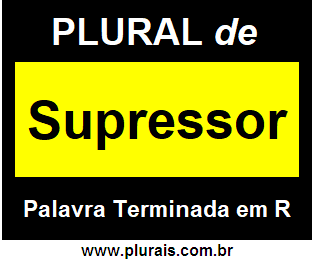 Plural de Supressor