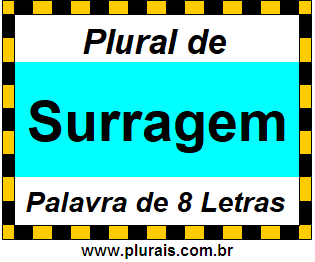 Plural de Surragem