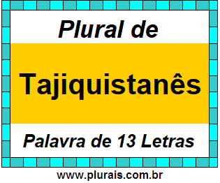 Plural de Tajiquistanês