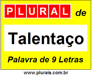 Plural de Talentaço