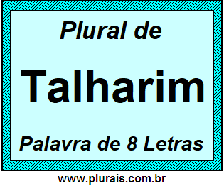 Plural de Talharim