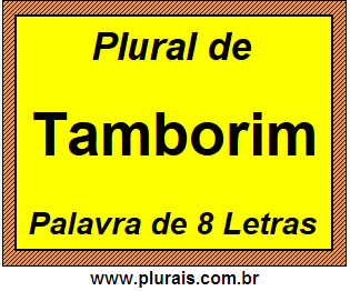 Plural de Tamborim