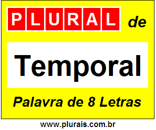 Plural de Temporal