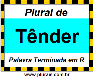 Plural de Tênder