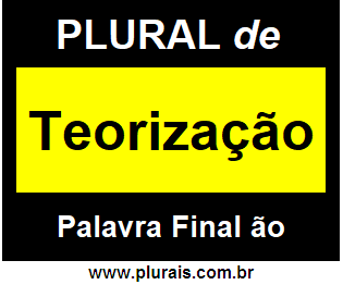 Plural de Teorização