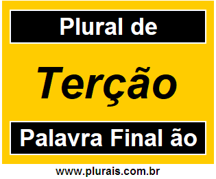 Plural de Terção