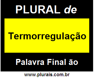 Plural de Termorregulação