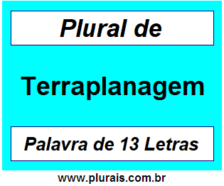 Plural de Terraplanagem