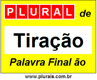 Plural de Tiração