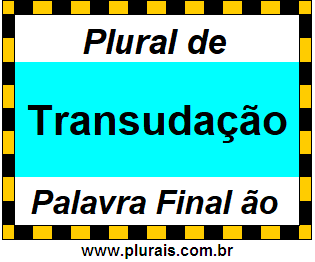 Plural de Transudação