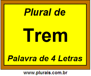 Plural de Trem