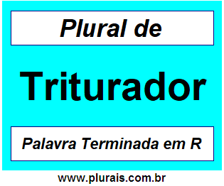 Plural de Triturador