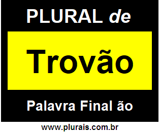 Plural de Trovão