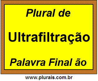 Plural de Ultrafiltração