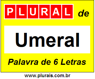 Plural de Umeral