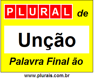 Plural de Unção