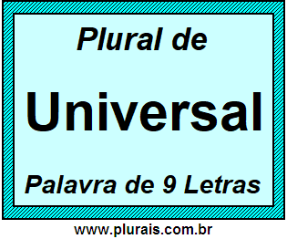 Plural de Universal